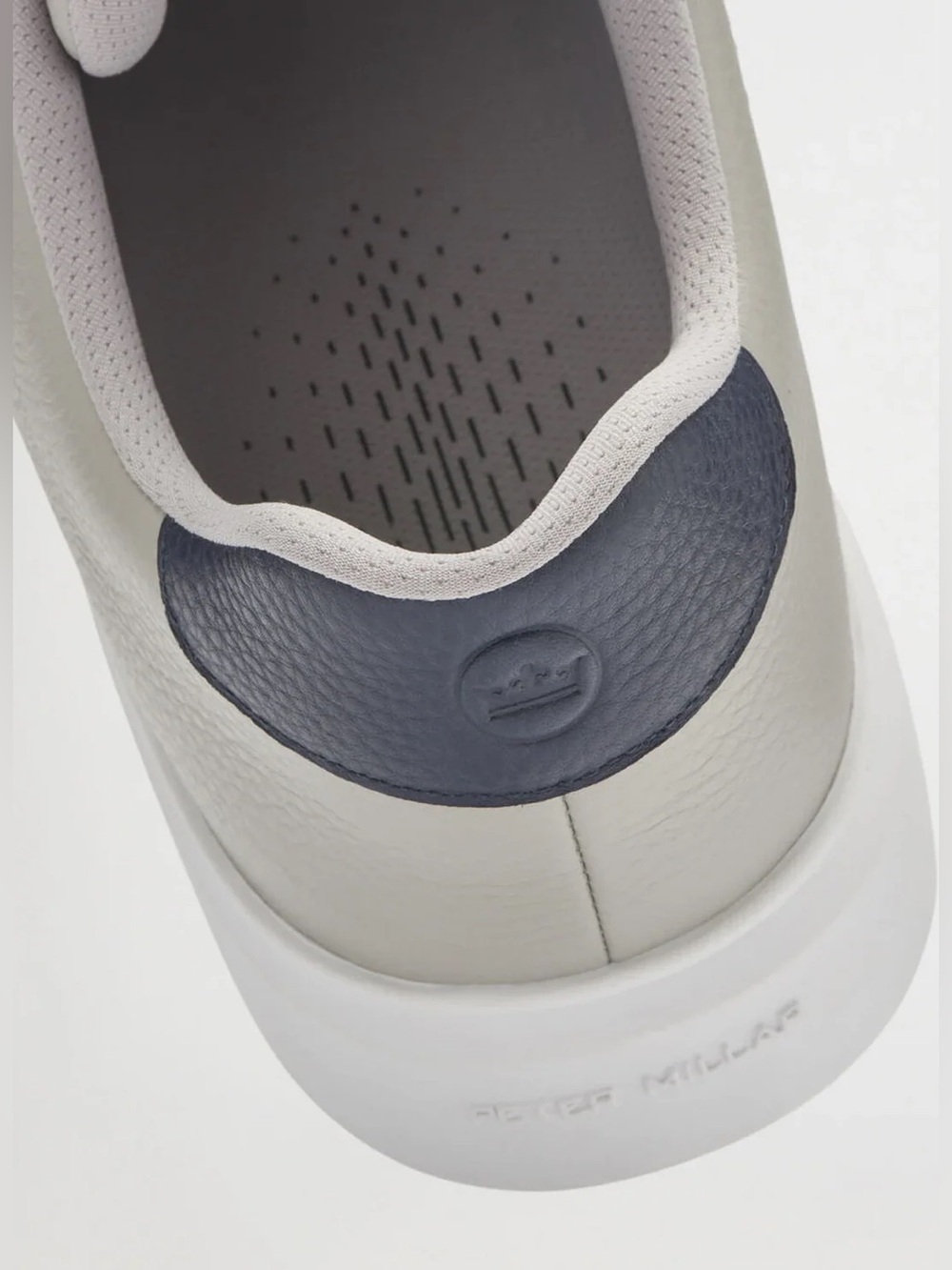 NEW Peter Millar Drift Leather Hybrid Course Golf Shoe: Warm Gray/Navy (Size 13) - Picture 8 of 15